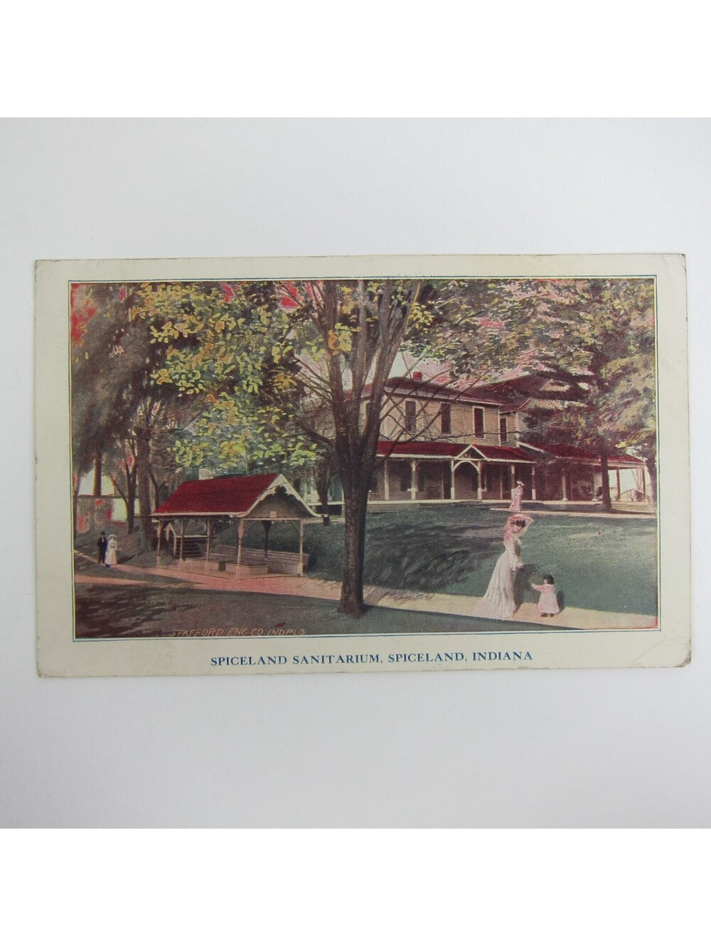 Postcard Spiceland Sanitarium Indiana Antique 1910s RARE